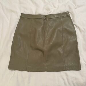Topshop Cream and Gray Mini Skirt